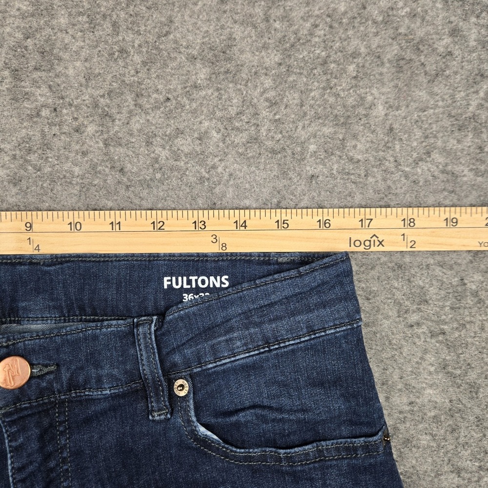 Mugsy Fultons Men's 36x32 Dark Wash Blue Jeans Straight Leg FLX3NFU Stretch - Picture 4 of 10